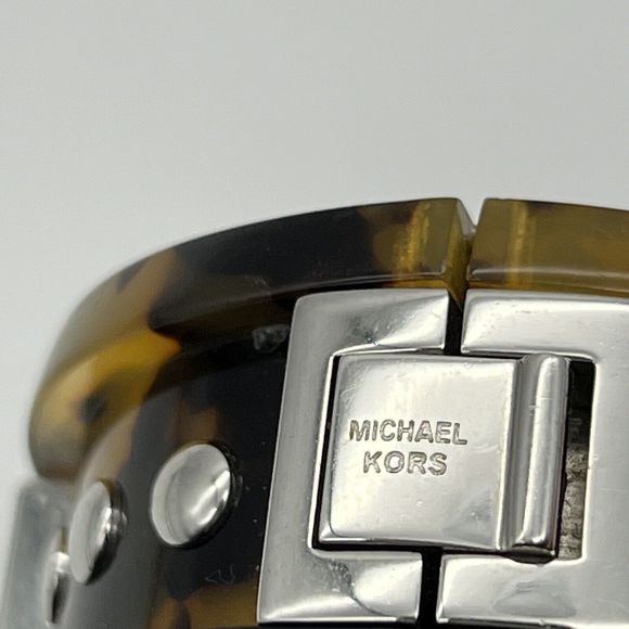 Michael Kors Tortoise Acrylic Brown Dial Ladies Watch MK4130 Quartz Untested - Picture 10 of 12